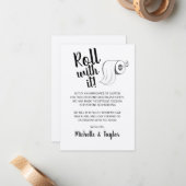 Niedliche Rolle mit der Karte Aufgezogene Rolle (Vorderseite/Rückseite Beispiel)