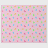 Niedliche Roller Skate Derby Pattern Pink Geschenkpapier (Flach)