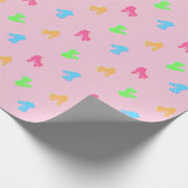 Niedliche Roller Skate Derby Pattern Pink Geschenkpapier (Ecke)