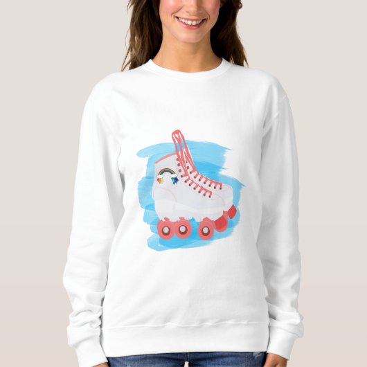 Niedliche Roller-Skate Sweatshirt (Vorderseite)