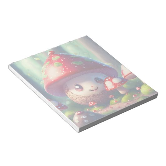 Niedliche Rollstühle im Wald, Glück Notizblock (angewinkelt)