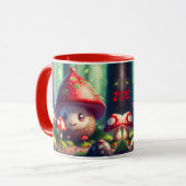 Niedliche Rollstühle im Wald - viel Glück-Brauch Tasse (Vorderseite Links)