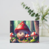 Niedliche Rollstühle im Wald, viel Glück Postkarte (Stehend Vorderseite)