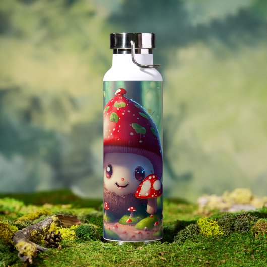 Niedliche Rollstühle im Wald - viel Glück Trinkflasche (Außenbereich)
