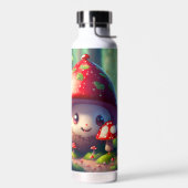 Niedliche Rollstühle im Wald - viel Glück Trinkflasche (Links)