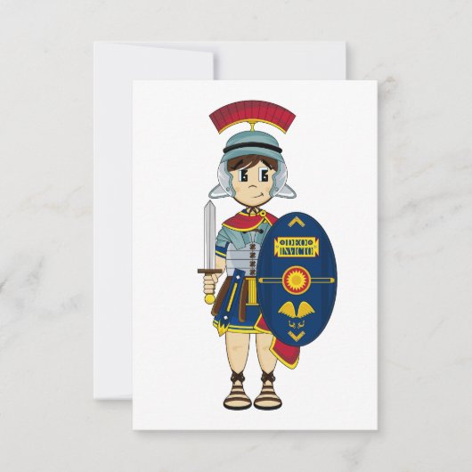 Niedliche Roman Soldier RSVP-Karte RSVP Karte (Vorderseite)