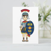 Niedliche Roman Soldier RSVP-Karte RSVP Karte (Stehend Vorderseite)