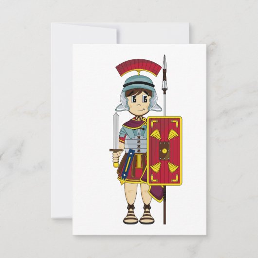 Niedliche Roman Soldier RSVP-Karte RSVP Karte (Vorderseite)