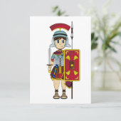 Niedliche Roman Soldier RSVP-Karte RSVP Karte (Stehend Vorderseite)