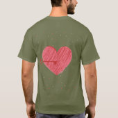 Niedliche Romantik Moderner Valentinstag T-Shirt (Rückseite)