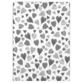 Niedliche romantische, graurosa, handgezeichnete H Klemmbrett (Rückseite)