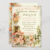 Niedliche romantische Hochzeit Einladung (Vorne/Hinten)