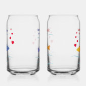 Niedliche romantische Individuelle Name und Datum Dosenglas (Links)