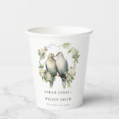 Niedliche romantische Liebesgeburten Botanische Tr Pappbecher (Vorderseite)