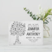 niedliche romantische Save the Date-Karte Date (Stehend Vorderseite)