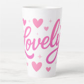 Niedliche romantische Textkunst Milchtasse (Vorderseite)