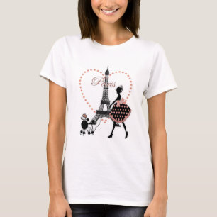 Niedliche romantische Vintage Silhouette T-Shirt