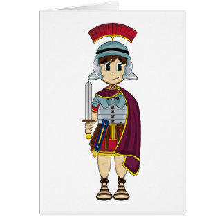Niedliche römische Soldat-Karte