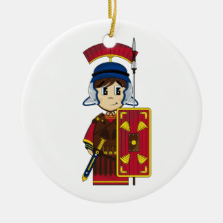 Niedliche römische Soldat-Verzierung Keramikornament