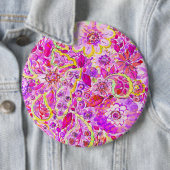 Niedliche, rosa abstrakte Blume Button (Beispiel)