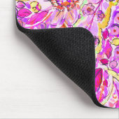 Niedliche, rosa abstrakte Blume Mousepad (Ecke)