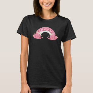 Niedliche rosa Ästhetik Howdy Southern Cowgirl Lan T-Shirt