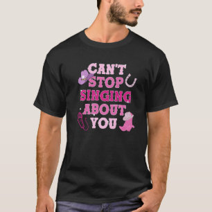Niedliche rosa ästhetische südliche Cowgirl-Countr T-Shirt