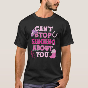 Niedliche rosa ästhetische südliche Cowgirl-Countr T-Shirt