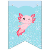 Niedliche Rosa Axolotl Unterwasser Geburtstagspart Wimpelkette (Erste Fahne)