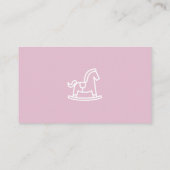 Niedliche Rosa Baby Dusche Minimalistische Bücher Begleitkarte (Rückseite)