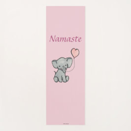 Niedliche rosa Baby-Elefant Namaste Yoga-Matte Yogamatte