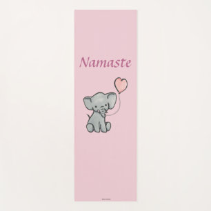 Niedliche rosa Baby-Elefant Namaste Yoga-Matte Yogamatte