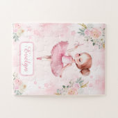 Niedliche rosa Ballerina Geburtstagskarte Mädchen- Puzzle (Horizontal)