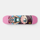 niedliche rosa Ballerina Skateboard (Horizontal)