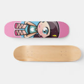 niedliche rosa Ballerina Skateboard (Horizontal)