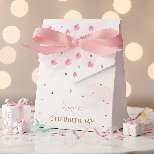 Niedliche rosa Ballerina und Ballons Geburtstag Geschenkschachtel