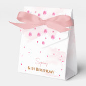 Niedliche rosa Ballerina und Ballons Geburtstag Geschenkschachtel (Vorderseite)