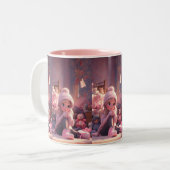 niedliche Rosa Barbie-Puppe-Tasse Zweifarbige Tasse (Vorderseite Links)