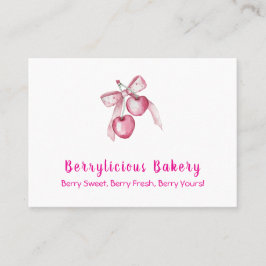 Niedliche Rosa Beeren aus Aquakultur Bakery Busine Visitenkarte