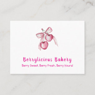 Niedliche Rosa Beeren aus Aquakultur Bakery Busine Visitenkarte