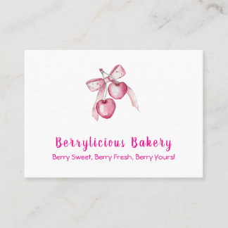Niedliche Rosa Beeren aus Aquakultur Bakery Busine Visitenkarte