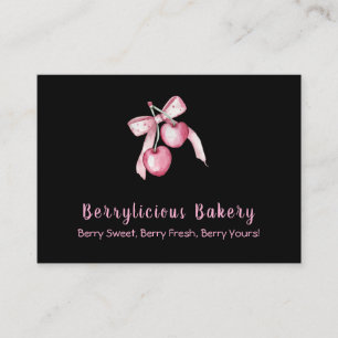 Niedliche Rosa Beeren aus Aquakultur Bakery Busine Visitenkarte