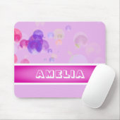 Niedliche Rosa Bläschen Mädchenname Mousepad (Mit Mouse)