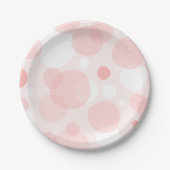 Niedliche rosa Blasen Pappteller (Vorderseite)