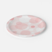 Niedliche rosa Blasen Pappteller (Schrägansicht)