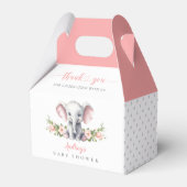 Niedliche Rosa Bläserlephant Kindermädchendusche Geschenkschachtel (Vorderseite)