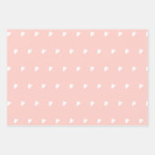 Niedliche rosa blaue Herz-Umhüllungspapierblätter Geschenkpapier Set (Vorderseite)