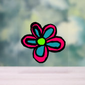 Niedliche rosa Blume Acrylschild (Neutral)