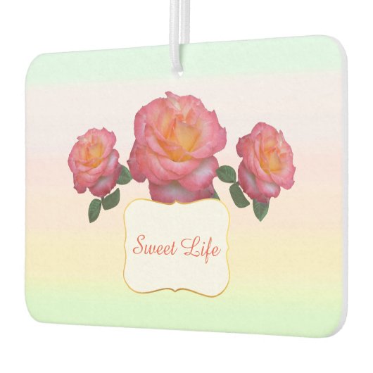 Niedliche Rosa-Blume Autolufterfrischer (Links)