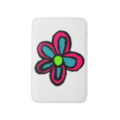 Niedliche rosa Blume Badematte (Vorderseite Vertikal)